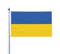 Drapeau de l'Ukraine 9,6 x 1,5 m Drapeau double face - Bannière robuste d'extérieur et de jardin, facile à installer et durable pour n'importe quel décor