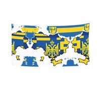 Drapeau de l'Ukraine Carte 01 Bannière Halloween Noël Bannière Décorations de fête Accessoires Studio Festival Décor Célébrer