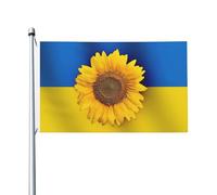 Drapeau de l'Ukraine, drapeau tournesol, 90 x 150 cm, résistant à la décoloration, pour l'extérieur, l'intérieur, la maison, le jardin, la cour, panneau décoratif