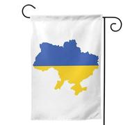 Drapeau de l'Ukraine - Drapeaux de jardin saisonniers pour l'extérieur, durable double face - Décoration de vacances