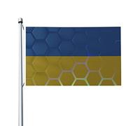 Drapeau De L'Ukraine Drôle Drapeaux Décoratif Durable Drapeaux De Jardin Décoration Pour Porche Extérieure Balcon 90X150Cm