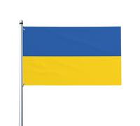 Drapeau de l'Ukraine imprimé 1,5 x 0,9 m, drapeau décoratif unilatéral pour la journée nationale de la culture en plein air