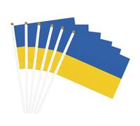 Drapeau de l'Ukraine imprimé à main Drapeaux portables pour célébrations fêtes vacances décoration rassemblement événements