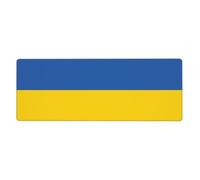 Drapeau de l'Ukraine Sous-main de bureau extra large 30 x 80 cm Tapis de souris de jeu antidérapant avec bords cousus et tapis de clavier imperméable pour bureau