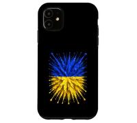 Drapeau de l'Ukraine Splash Art Motif Drapeau ukrainien Patriotique Coque pour iPhone 11