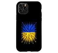 Drapeau de l'Ukraine Splash Art Motif Drapeau ukrainien Patriotique Coque pour iPhone 11 Pro