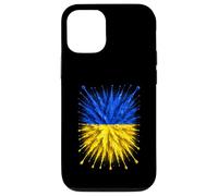 Drapeau de l'Ukraine Splash Art Motif Drapeau ukrainien Patriotique Coque pour iPhone 12/12 Pro