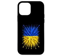 Drapeau de l'Ukraine Splash Art Motif Drapeau ukrainien Patriotique Coque pour iPhone 12 Mini