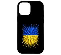 Drapeau de l'Ukraine Splash Art Motif Drapeau ukrainien Patriotique Coque pour iPhone 12 Pro Max