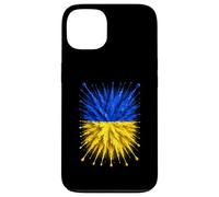 Drapeau de l'Ukraine Splash Art Motif Drapeau ukrainien Patriotique Coque pour iPhone 13