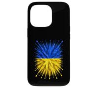 Drapeau de l'Ukraine Splash Art Motif Drapeau ukrainien Patriotique Coque pour iPhone 13 Pro