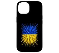 Drapeau de l'Ukraine Splash Art Motif Drapeau ukrainien Patriotique Coque pour iPhone 14