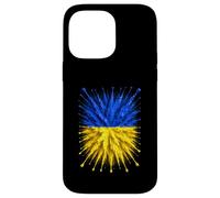 Drapeau de l'Ukraine Splash Art Motif Drapeau ukrainien Patriotique Coque pour iPhone 14 Pro Max