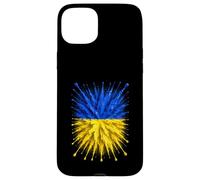 Drapeau de l'Ukraine Splash Art Motif Drapeau ukrainien Patriotique Coque pour iPhone 15 Plus