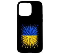 Drapeau de l'Ukraine Splash Art Motif Drapeau ukrainien Patriotique Coque pour iPhone 15 Pro Max