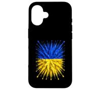Drapeau de l'Ukraine Splash Art Motif Drapeau ukrainien Patriotique Coque pour iPhone 16