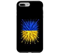 Drapeau de l'Ukraine Splash Art Motif Drapeau ukrainien Patriotique Coque pour iPhone 7 Plus/8 Plus