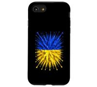 Drapeau de l'Ukraine Splash Art Motif Drapeau ukrainien Patriotique Coque pour iPhone SE (2020) / 7/8