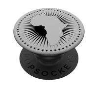 Drapeau de l'Union Africaine Noir PopSockets PopGrip Adhésif