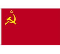 Drapeau de l'Union des Républiques socialistes soviétiques. U.R.S.S. Drapeau Soviets. Qualité satin premium, grande taille 150 x 90 cm