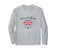 Drapeau de l'union Rose Anglaise Grande-Bretagne Royaume-Uni Manche Longue
