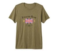 Drapeau de l'union Rose Anglaise Grande-Bretagne Royaume-Uni T-Shirt Haut de Gamme