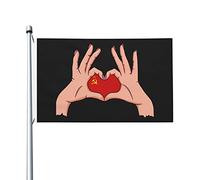 Drapeau de l'Union soviétique « Tenir l'amour entre vos mains » - Drapeau extérieur en polyester robuste double face de 90 x 150 cm pour décoration de jardin, de maison, de festival ou de jardin extér