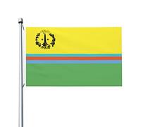 Drapeau de l'Unité Saint-Martin 90 x 150 cm, double face, couleurs vives, résistant, décoration extérieure pour patio ou terrasse.