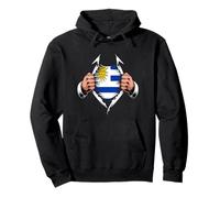 Drapeau de l'Uruguay déchiré Graphique Racines de la fierté uruguayenne Sweat à Capuche