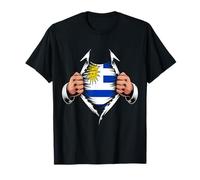 Drapeau de l'Uruguay déchiré Graphique Racines de la fierté uruguayenne T-Shirt