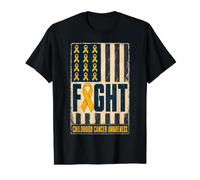 Drapeau de Lutte Contre Le Cancer de l'enfance T-Shirt Graphique avec Valeur