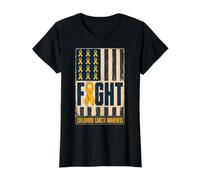 Drapeau de Lutte Contre Le Cancer de l'enfance T-Shirt Graphique avec Valeur