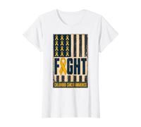 Drapeau de Lutte Contre Le Cancer de l'enfance T-Shirt Graphique avec Valeur