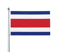 Drapeau de luxe du Costa Rica imprimé drapeau national résistant aux déchirures, imperméable, couleurs résistantes aux intempéries, 0,9 x 1,5 m