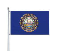 Drapeau de luxe du New Hampshire imprimé drapeau national résistant aux déchirures, imperméable, couleurs résistantes aux intempéries, 0,9 x 1,5 m