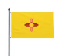 Drapeau de luxe du Nouveau-Mexique imprimé drapeau national résistant aux déchirures, imperméable, couleurs résistantes aux intempéries, 0,9 x 1,5 m