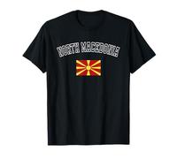 Drapeau de Macédoine du Nord - Vintage - Motif Patrimoine rétro T-Shirt