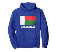 Drapeau de Madagascar Malgache Sweat à Capuche, Unisexe pour Adultes, Bleu Royal, M