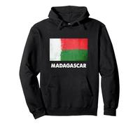 Drapeau de Madagascar Malgache Sweat à Capuche, Unisexe pour Adultes, Noir, S