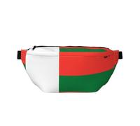 Drapeau de Madagascar Sac banane polyvalent léger respirant et réglable pour voyage, cyclisme et utilisation quotidienne