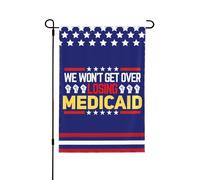 Drapeau de maison 28x40 « Nous ne nous remettrons pas de la perte de Medicaid », panneau de jardin « Ne tuez pas notre Medicaid », bannière double face, sans support inclus.