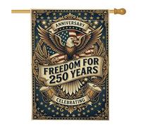 Drapeau de maison aigle patriotique vintage en toile de jute double face pour extérieur, pelouse, cour, patio, entrée 71,1 x 101,6 cm