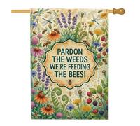 Drapeau de maison d'abeilles, jardin, nature, fleur de lavande, printemps vert, toile de jute double face, drapeaux décoratifs pour extérieur, terrasse, cour, pelouse, entrée, balcon, 71 x 101,6 cm