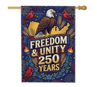 Drapeau de maison d'aigle, drapeau patriotique vintage cardinal flammes indépendantes bleu marine double face en toile de jute pour porche, extérieur, pelouse, cour, patio, entrée 71,1 x 101,6 cm
