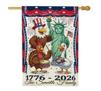 Drapeau de maison d'aigle, statue patriotique festive de la Turquie du jour de l'indépendance en toile de jute rouge double face pour extérieur, terrasse, cour, pelouse, entrée, balcon, 71 x 101 cm