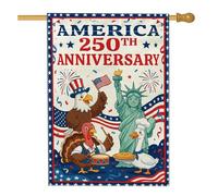 Drapeau de maison d'aigle, statue patriotique festive de la Turquie du jour de l'indépendance en toile de jute rouge double face décorative pour extérieur, terrasse, pelouse, entrée, camping, 71,1 x