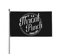 Drapeau de maison It's A Throat Punch Kinda Day, drapeau de 3x5 pieds sur un seul côté à l'extérieur, bannières anti-décoloration aux couleurs vives, décoration extérieure de cour