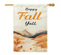 Drapeau de maison nature de montagne d'automne 71,1 x 101,6 cm double face pour décoration extérieure, forêt d'automne, rivière avant cour, drapeau de maison, motif paysage d'érable pour l'extérieur