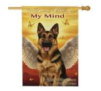 Drapeau de maison pour chien, ailes fantaisistes papillon, commémoratif orange, toile de jute double face pour extérieur, cour, pelouse, terrasse, porte, entrée, 71,1 x 101,6 cm