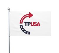 Drapeau de maison TPUSA Turning Point USA 3x5 pieds pour porche extérieur intérieur arrière-cour pelouse décoration suspendue drapeau de cour bannière signe